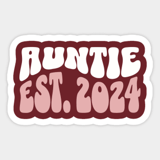 Auntie Est. 2024 New Aunt Established 2024 Sticker